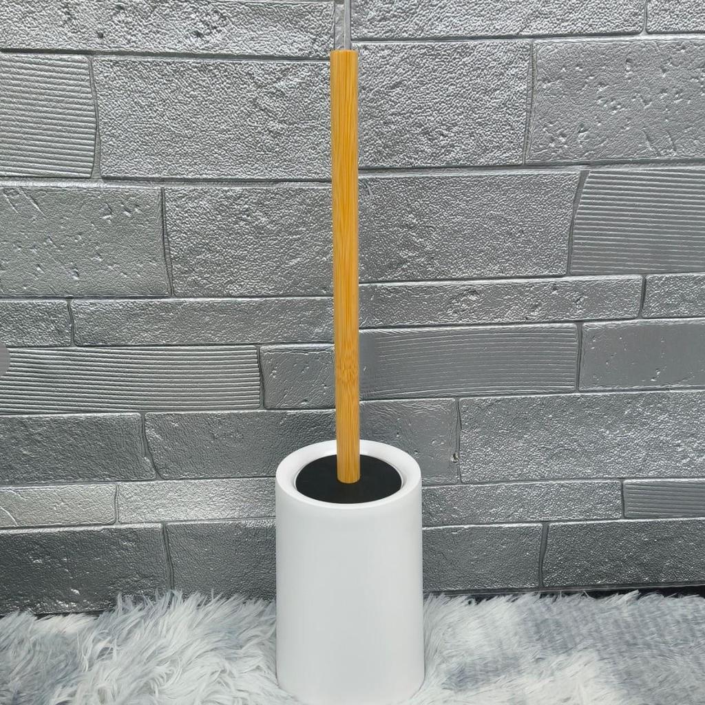 Long-Handle Toilet Brush and Base Set for Dead Angle Cleaning
