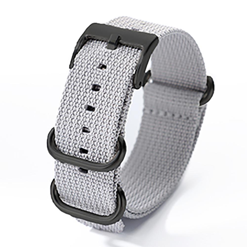 Fashion Ribbed Nylon Watchband Replacement Bracelet Men Women Nylon Watch Band With Silver Pin Buckle 20mm 22mm Universal Strap