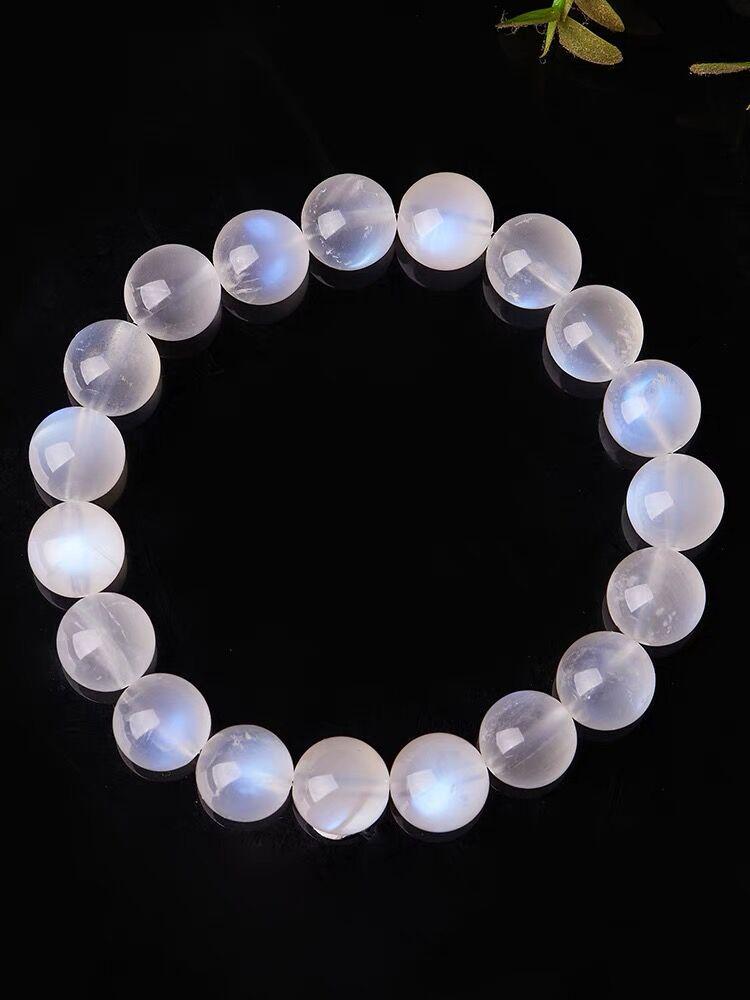 Sri Lanka Natural Blue Moonstone Labradorite Bracelet for Women Beads approx. 6mm