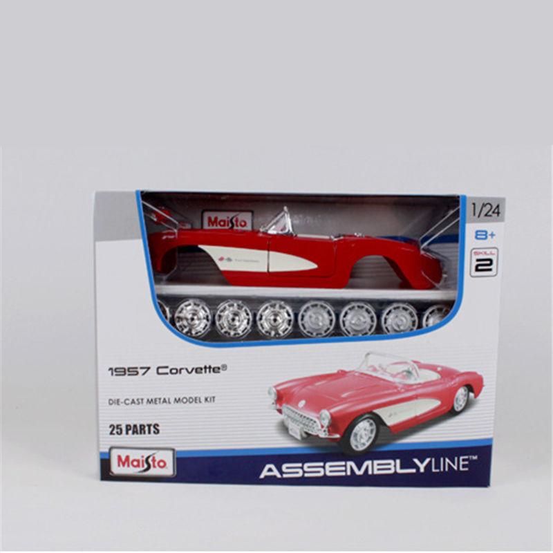 AABKB1 Assembly Version Maisto 1:24 Chevrolet 1957 Corvette Alloy Sports Car Model Diecasts Metal Classic Car Vehicles Model Kids Gifts