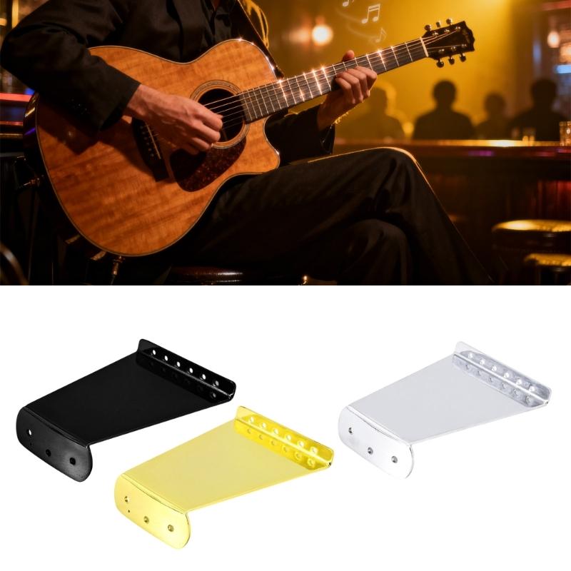 Universals Metal Guitar Bridge Tailpiece Electric Guitar Tailpiece Replacement Resonator for Enhanced Performances