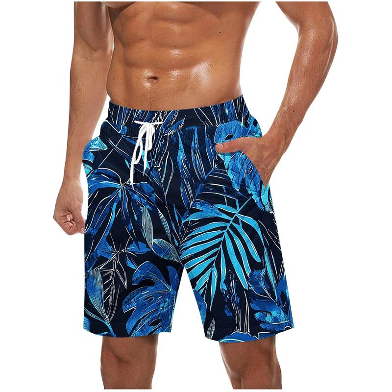 Fashion Colorful Palm Tree Pattern Beach Shorts For Men 3d Printing Swimming Trunks Summer Loose Holiday Party Board Shorts