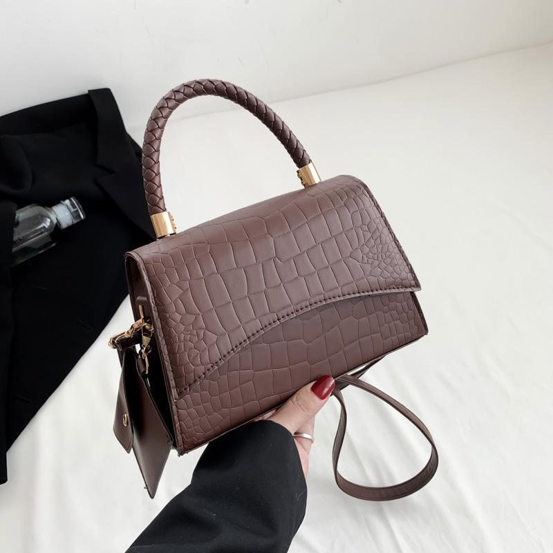 Solid color simple fashion mother and child bag 2025 spring new versatile ins shoulder messenger bag temperament small square bag women