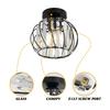 Modern Mini Ceiling Light  European Style E27 Iron Semi Flush Mount for Home Gold Luxury Crystal Ceiling Lamp