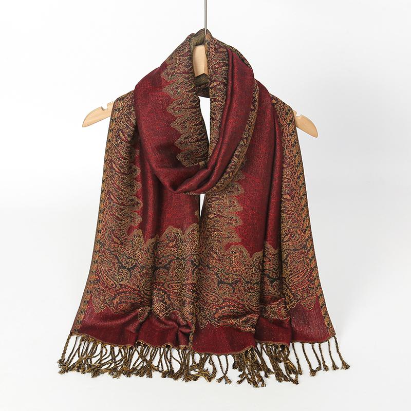 Luxury Thick Blanket Winter Bufanda Warm Cashmere Scarf Women Shawl Print New Wraps Pashmina Female Travel Poncho Stole