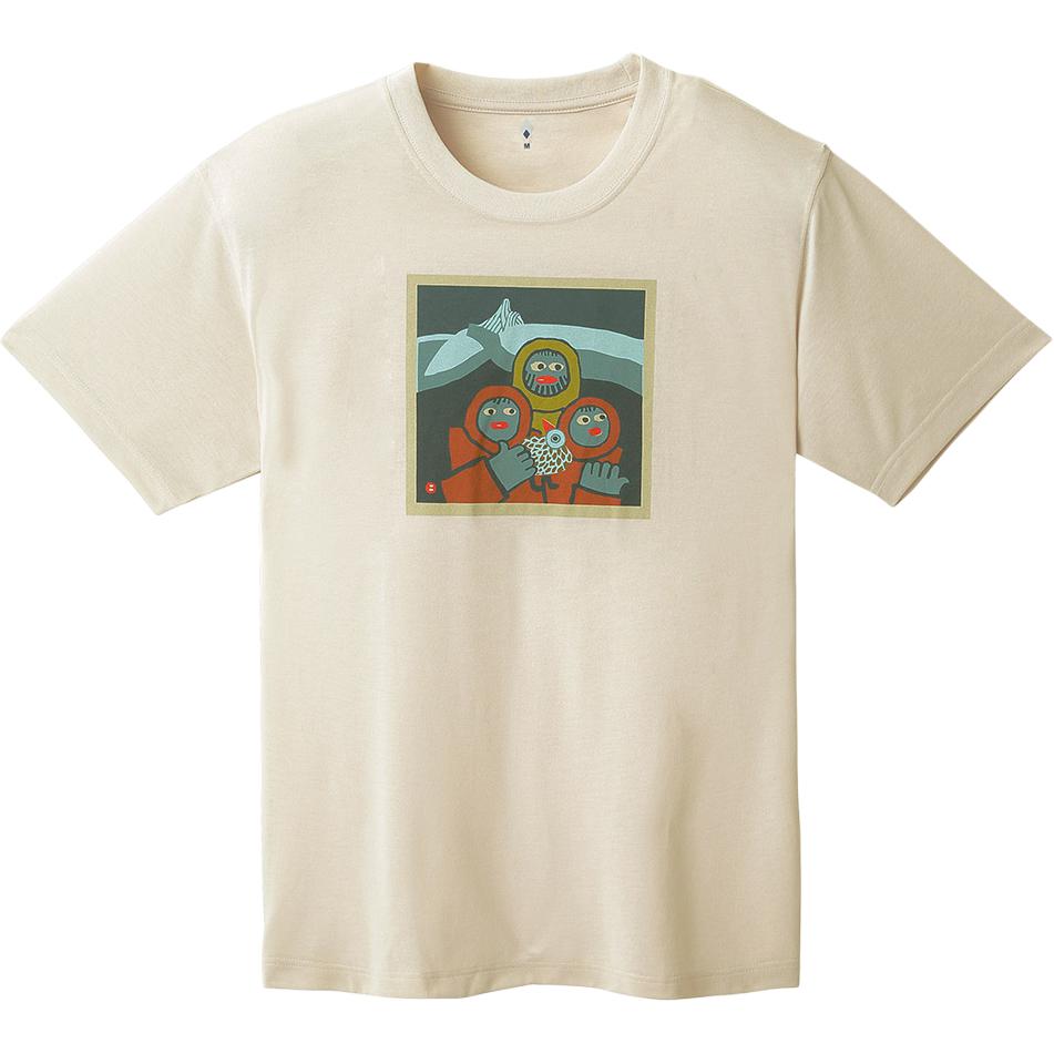 

MONTBELL Футболка с коротким рукавом с графическим принтом, унисекс, цвет слоновой кости S слоновая кость