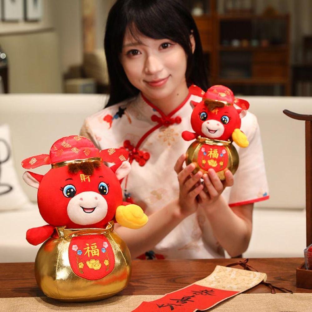 Cartoon Animal Chinese Zodiac Horse Doll Lucky New Year Mascot Horse Stuffed Toys  New Year