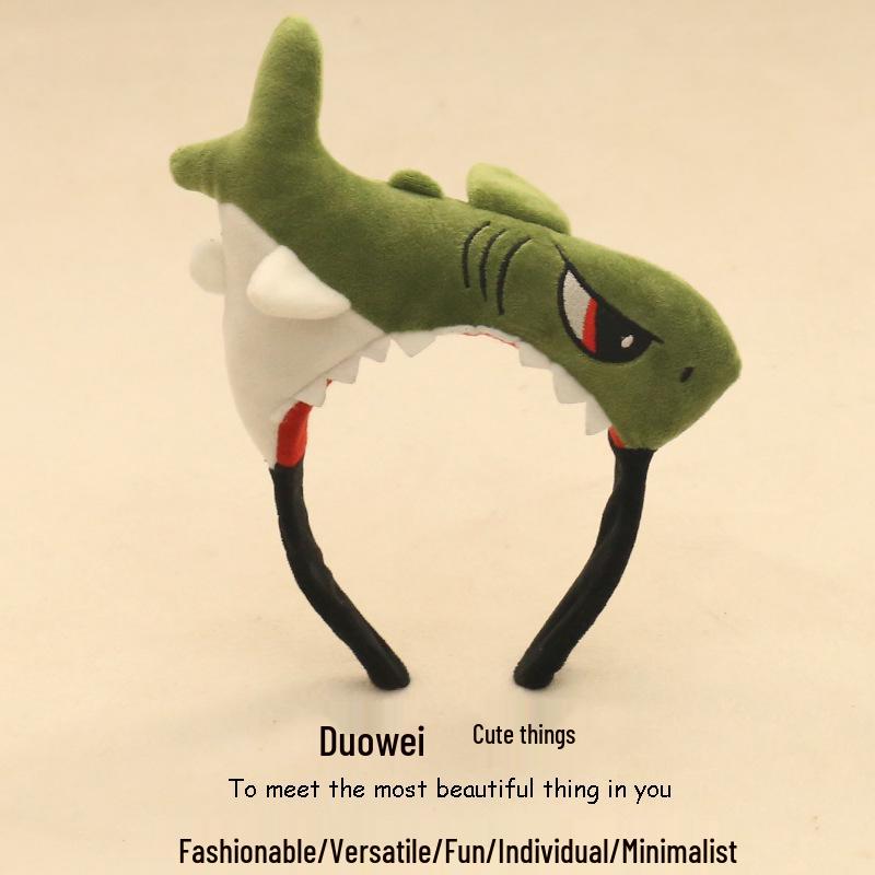 Cute Dinosaur & Shark Headband for Face Washing, Photos, and Performances - Perfect for Adults & Kids