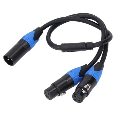Cabo divisor de microfone Y 3 pinos Dual XLR fêmea para 3 pinos macho XLR cabo anti interferência Hi Fi