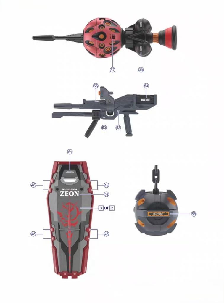 [EVO] HG 1144 Roter Gundam & Weißer Gundam GQuuuuuuX Exklusive Wassertransferabziehbilder Fluoreszierende Detail-Up Wasserschiebeaufkleber [Gebraucht]