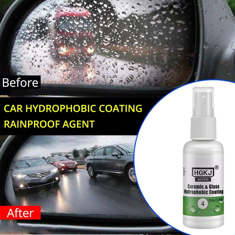 HVIERO-4 Keramikglas Nano Hydrophobe Beschichtung Anti-Regen 20-100ml Windschutzscheibe Regenschutzmittel Spray Auto Entferner Politur Zubehör