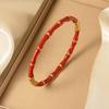 Stylish Colorful Bamboo Joint Bangle Stainless Steel Enamel Bracelet Non-Fading Simple Stainless Steel Bangle Trendy
