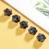 Yourandoll 5-Piece Polyhedral D20 Dice, 20-Sided Dice for Dungeons and Dragons, DND, TRPG, MTG, and Other Tabletop Games (Green and Black)