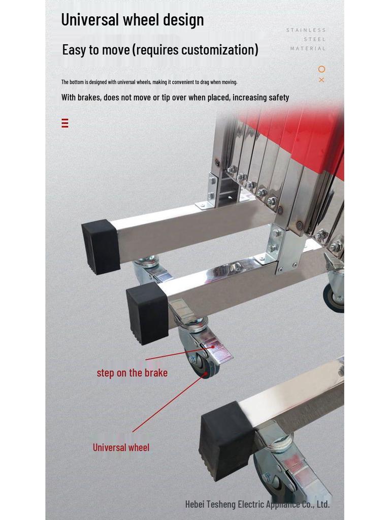 Stainless Steel Retractable Folding Gate for Outdoor, Kindergarten, and Construction Barrier