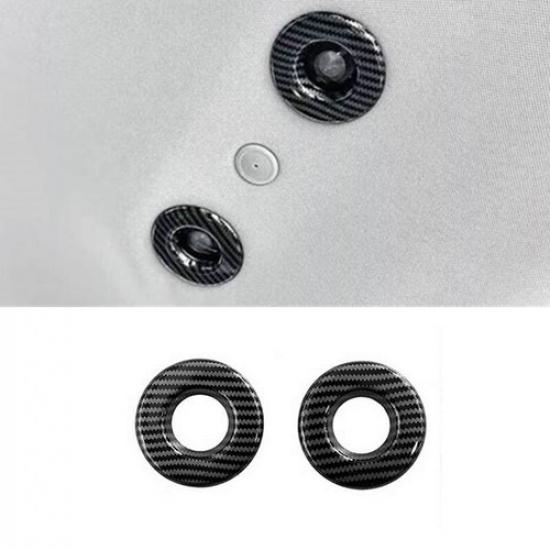 For Honda CR-V CRV 2023 2024 Carbon Fiber 2X Rear Reading Light Lamp Cover Trim
