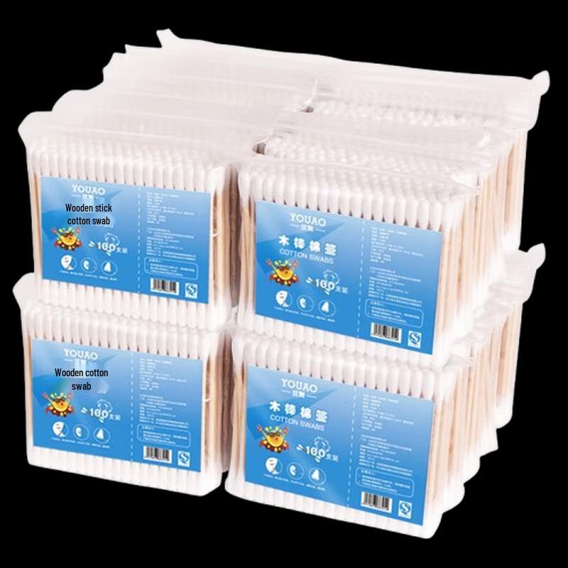 YOUAO Wooden Cotton Swabs (2000 Count)