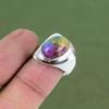 Rainbow Solar Quartz Druzy Ring 925 Sterling Silver Ring Amazing Handmade Ring Elegant Gemstone Jewelry Gift For Love Available In Ring Size