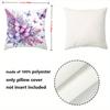 1 pieces -2D flat printing Lilac And Butterfly Patterned Decorative Throw Pillows Polyester pillowcase, sofa  cushion cov