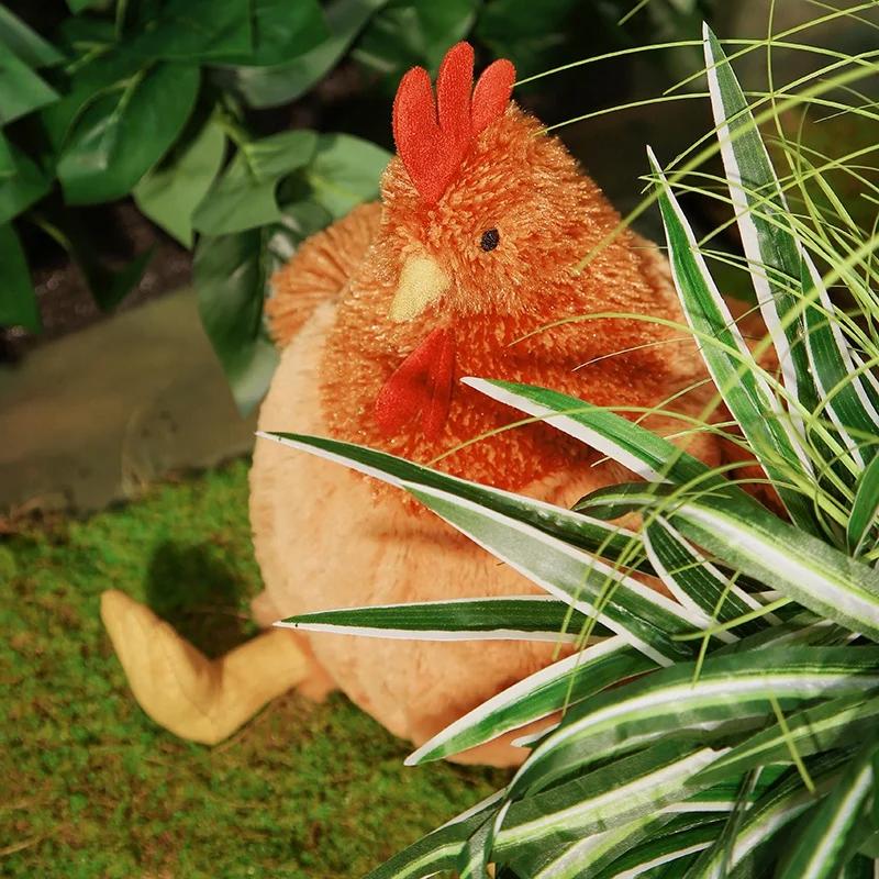 Simulation Funny Plush Chicken Toys Cute Soft Stuffed Chicken Home Room Decor Dolls for Kid Birthday Christmas Gifts