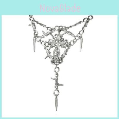 Minimalist Geometric Cross Pendant Necklace For Women With Alloy Chain Summer
