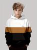 Boys Hoodie Stripe Printed Pullover Long Sleeve Thin Hooded Sweatshirt for Autumn Casual Versatile Classic Color Matching Design