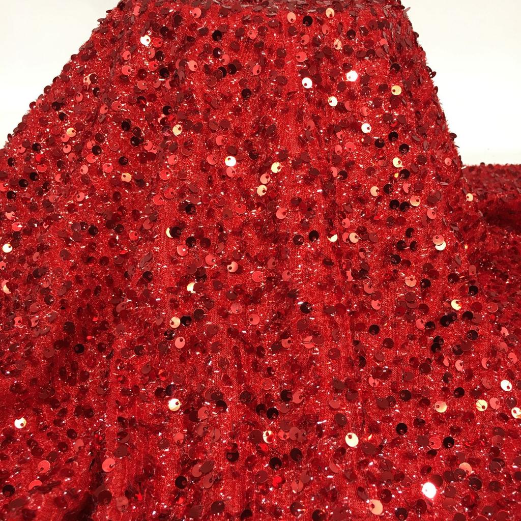 Technology Good Price 5MM Shine Ground Tulle Sequin Fabric Colorful Embroidered Sequin Fabric for Women Wedding Dress for Girls