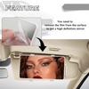 Car Mirror For Sun Visor Large Screen Portable Makeup Mirror Hd Vanity Mirror For Truck Suv Interior Rear View Mirror
