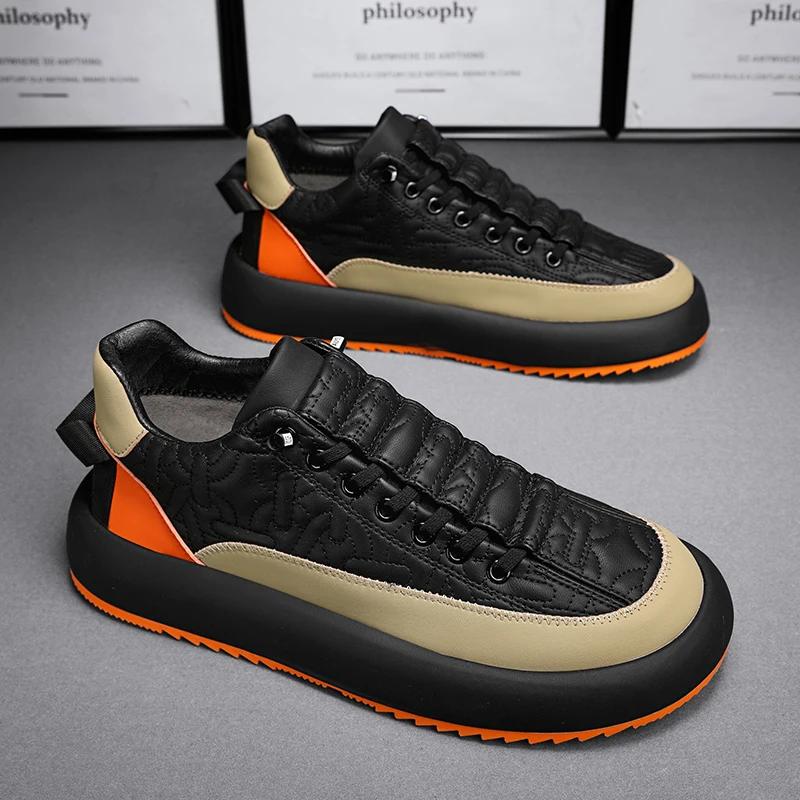 Herren Vulkanisierte Sneaker Schuhe Tennis Sport PU Slip-on Mix Farbe Hohe Qualität Skateboarding Laufschuhe Lässig Für Herren Winter