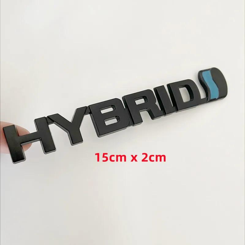 

New 3D Metal HYBRID Logo Side Fender Rear Trunk Emblem Badge Car Sticker Decals For Toyota Prius Camry Crown Auris Rav4s TRD матовий чорний колір