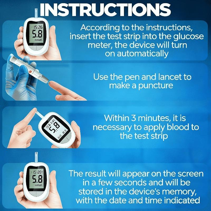 Pocket-Sized Mini Blood Glucose Meter, Monitor Anytime Without Taking Space During Commutes