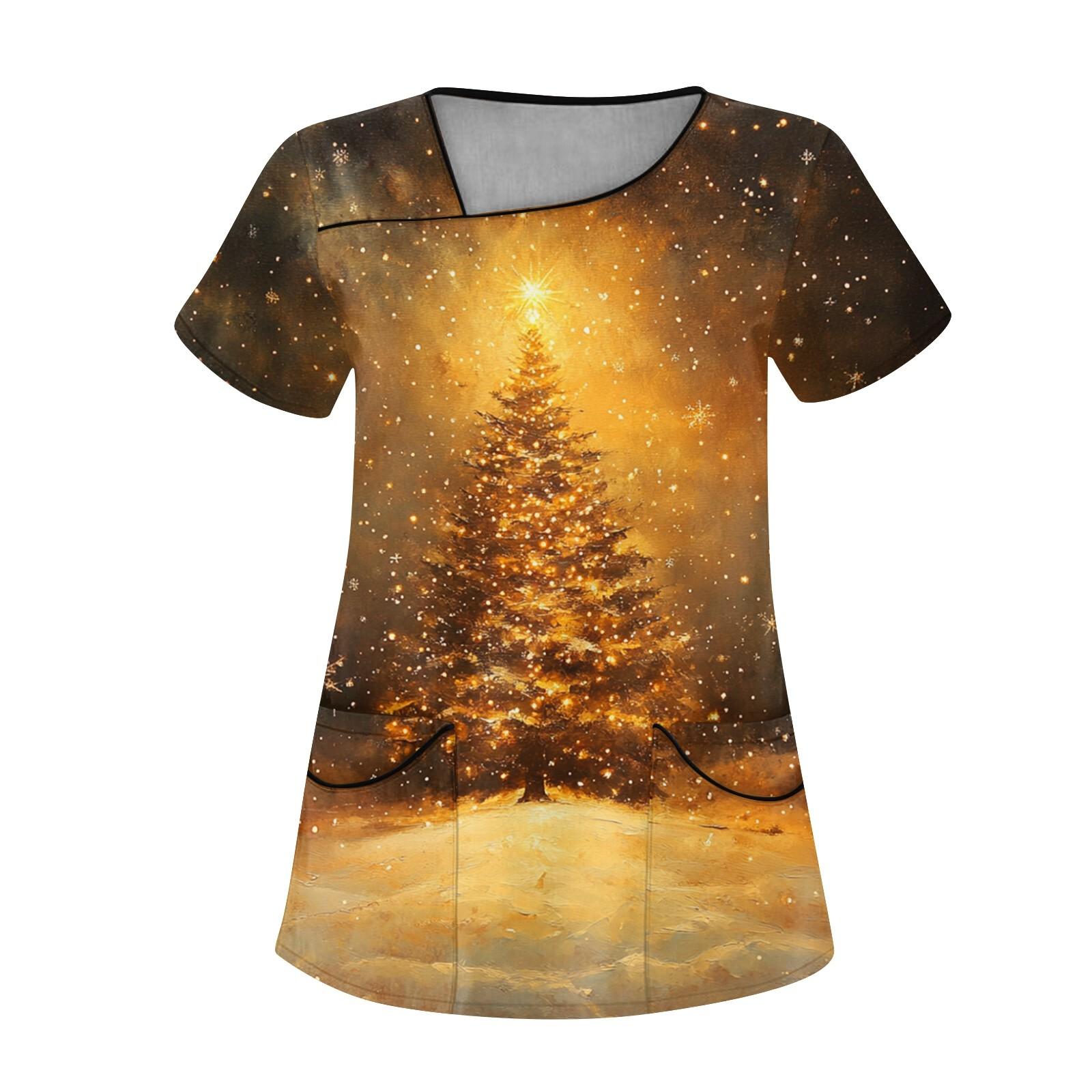 Женская рабочая одежда с рождественским принтом — фото 4