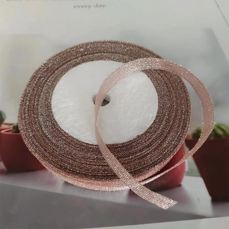 22m Złota i Srebrna Wstążka do Pakowania Prezentów i Dekoracji Tortów, 1cm Szeroka