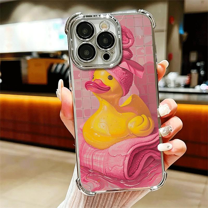 

Резиновые Уточки Бассейн Мягкий Чехол Для Телефона Для iPhone 15 16 17 Air 14 Pro Max 16E Plus 13 12 Mini Покрытие Противоударный Fundas iPhone 16 Pro Max