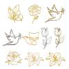 Broche de Aleación para Mujer Forma de Flor de Rosa Hueca Pin de Solapa Trajes Abrigos Bolsos Bufandas Insignia Accesorio Versátil