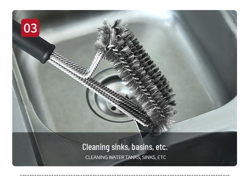 Stainless Steel Cleaning Brush for Pots, Ovens, and Grills