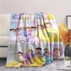 K-POP BTS printing Flannel Blanket Bedroom Sofa Camping Warm blanket Gifts for family and friends-MJ013