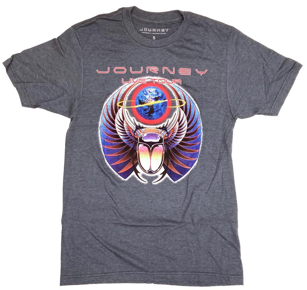 

2019 Journey Live Tour Men s Navy Heather T-Shirt New Officially Licensed 4XL