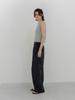 Moia Airy Tuck Pants (Charcoal)