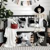 Bride Of F-Frankestein Pillow Case Silky Short Plush With Invisible Zipper Dustproof Sofa Cushion Cover For Home Decor