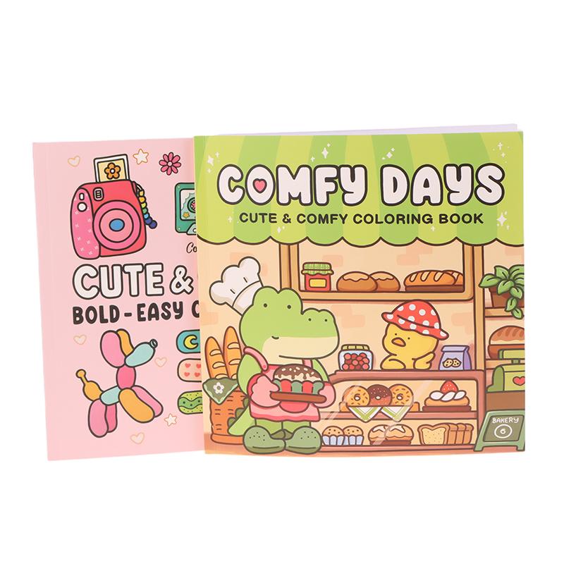1 Bucată Cadou Relaxare Carte de Colorat Prieteni Cozzy Pentru Adulți Adolescenți Cu Creaturi Adorabile În Momente Cozzy Hygge