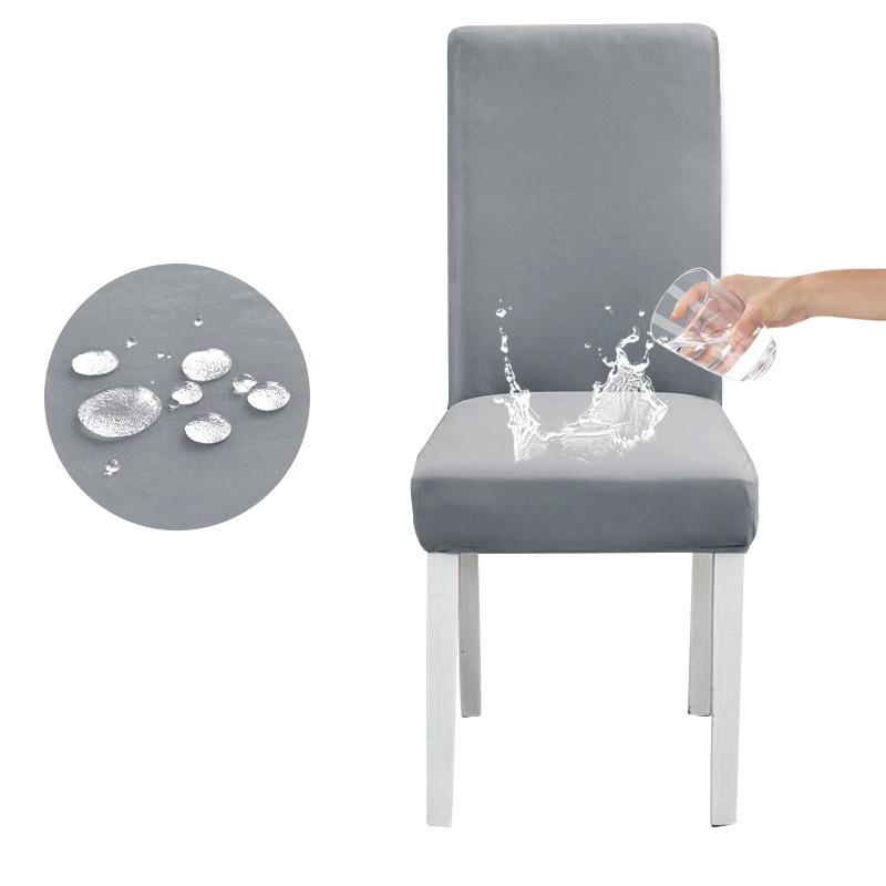 Waterproof Elastic Chair Cover for Dining Room Kitchen Wedding Hotel Banquet Restaurant Anti-dirty Seat Cover Housse De Chaise