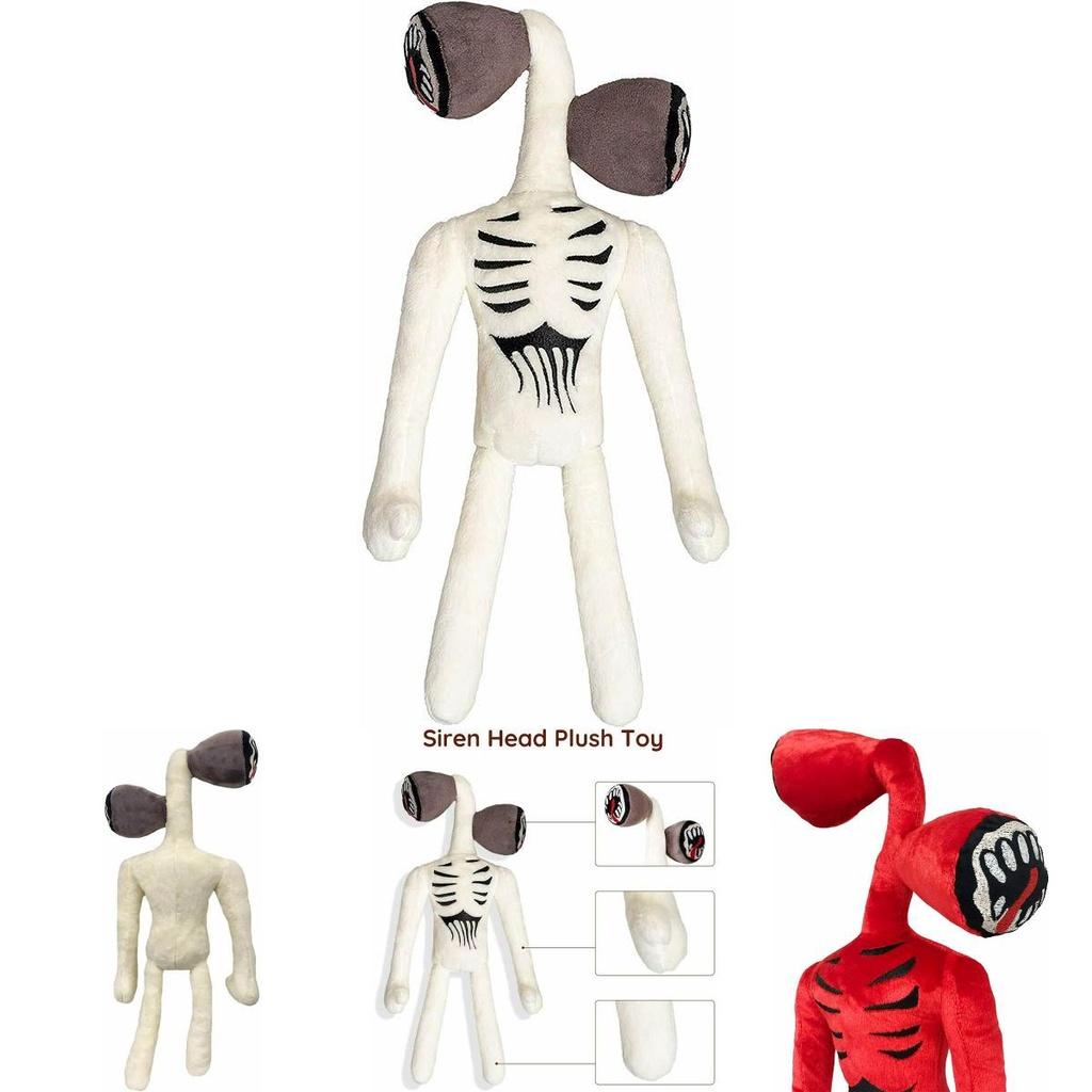 15.7 Inch Siren Head Plush Toy Soft Black And White Horror Stuffed Doll For Kids