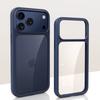 Luxury Burgundy Clear Phone Case For iPhone 17 18 Pro Max 17 18Pro Metal Buttons Skin Feel AI Touch Shockproof Protective Cover