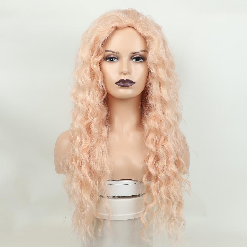 Synthetic Curly Hair Wigs for Women Natural Fluffy Water Wave Hairstyle Cosplay Halloween Party Heat Resistant