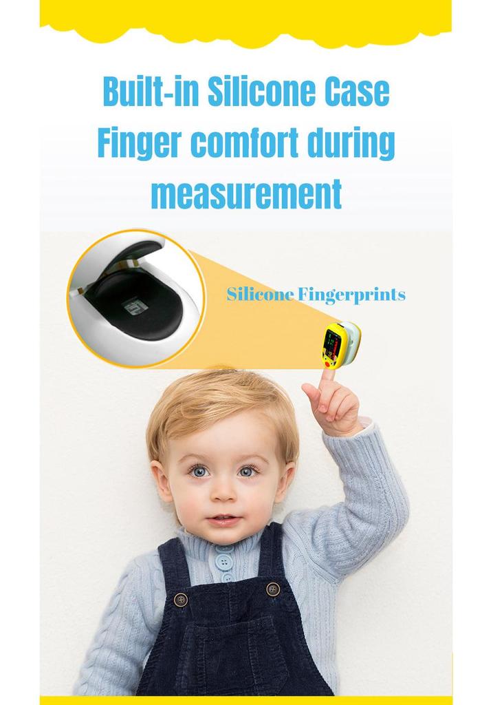 Children's Bluetooth Pulse Oximeter Finger Clip - Heart Rate & Oxygen Monitor, In Stock