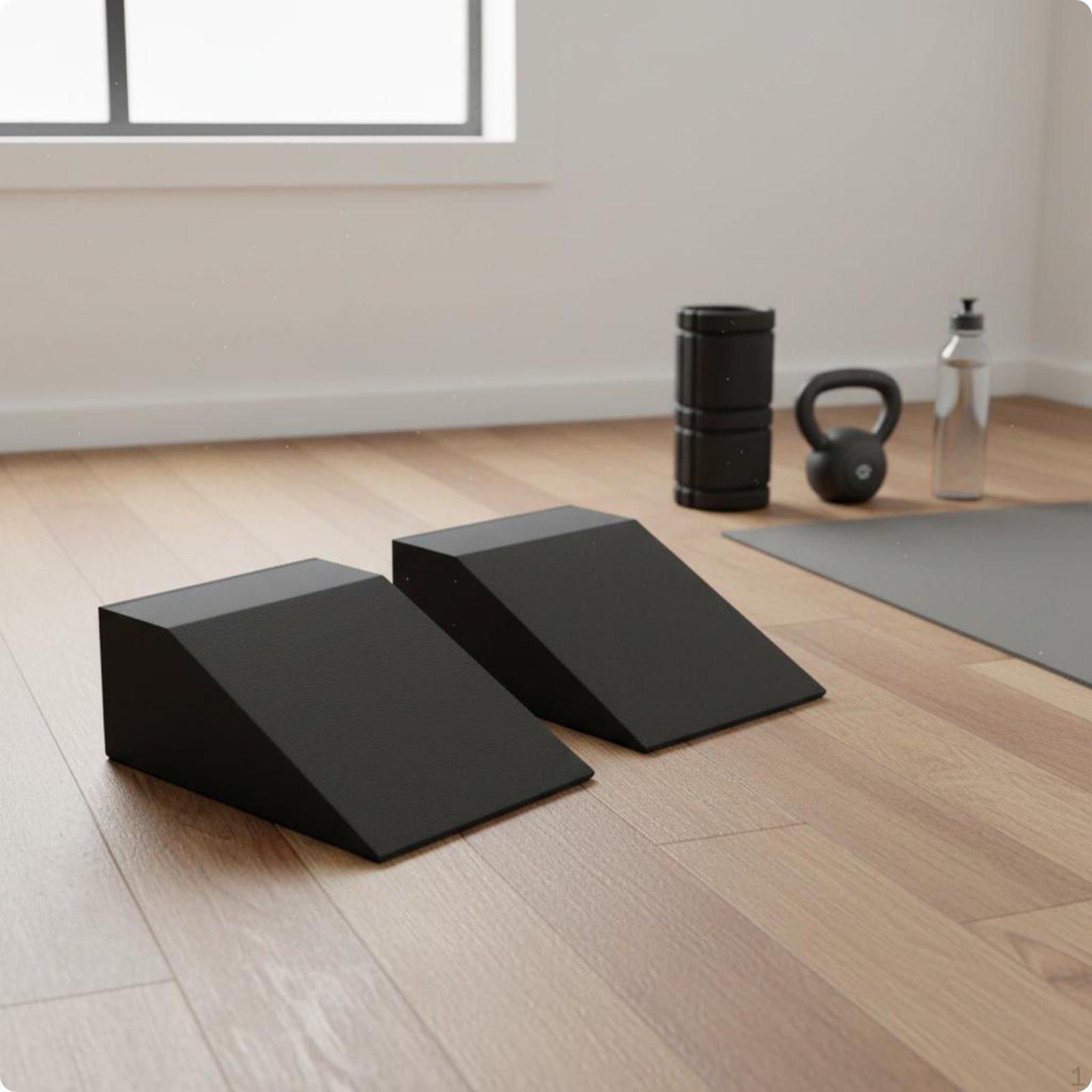 Squats Wedge EVA Foam Slant Board NonSlip Surface Incline for Beginners, Mindful Black a