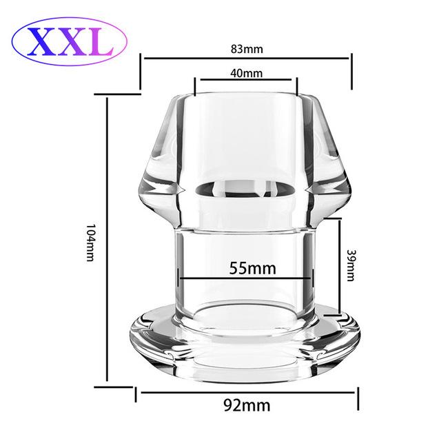 Dutý anální kolík s odpovídající zátkou Klystýr Anální expandér Anální kolík Peep Vagina a Anus Dilatace SM Sexuální hračka Hračky pro anální sex Žena