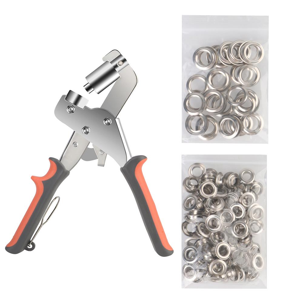 Eyelet Installation Tool Metal Air Hole Rivet Plier 3/8 Inch 10mm Grommet Eyelet Plier Kit Handheld Hole Punch