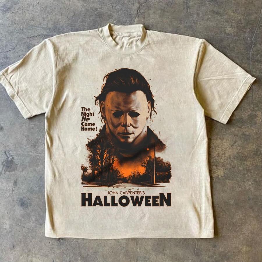 Retro HALLOWEEN Horror Graphic Tee Unisex Short Sleeve TShirt S5XL Unisex T-Shirt XL