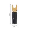 Pureseek 10-Pair Fork Terminal Connectors, Y-Lugs, Speaker Plugs, Gold-Plated, Compatible with 8GA